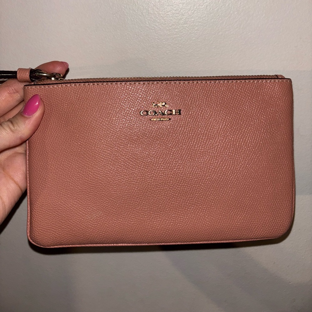 Coach pink wristlet